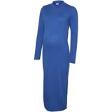 Mamalicious - Zwangerschapsjurk - Ribstructuur - Blauw - Polyester/Viscose