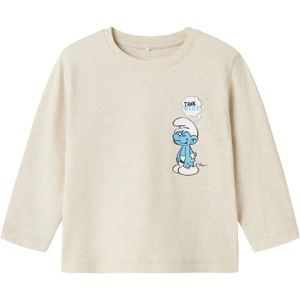 NAME IT Jongens Nmmfys Smurfs Nreg Ls Top Bfu, Peyote Melange, 104