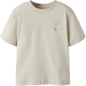 NAME IT - NMMVELIX SS NREG TOP - Jongens - T-shirt - Beige - Jersey