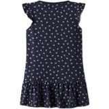 NAME IT MINI A-lijn jurk donkerblauw/wit