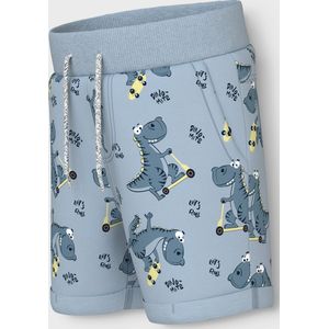 Shorts - All-Over Print - Ongeborstelde Sweatstof - Regular Fit