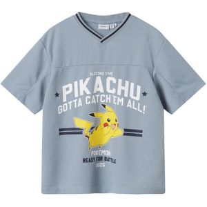NAME IT Jongens Nkmmilas Pokemon Nreg Ss Poly Top Sky, kwarry., 122-128
