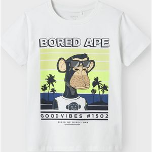 T-shirt - Regular Fit - Jersey - Rubberen Print - Korte Mouwen