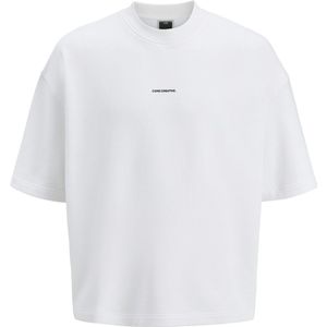 JACK & JONES Heren Jcoinfinity Print Back Sweat Ss, wit (bright white), L
