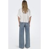 ONLY - ONLPAULA - Blouse - Blauw/Wit - Viscose, Gestreept, Knoopsluiting