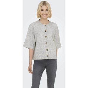 Only - ONLCAMILLA - Vest - Lichtgrijs - Knoopsluiting - Regular Fit