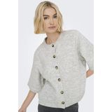 Only - ONLCAMILLA - Vest - Lichtgrijs - Knoopsluiting - Halve Armlengte