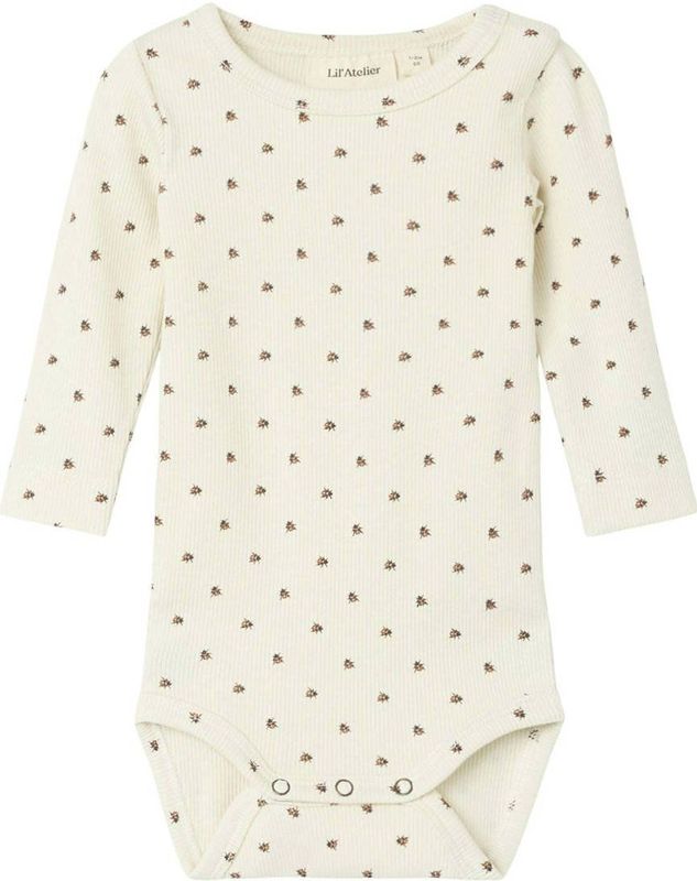 Romper - Lange Mouwen - Drukknoopsluiting - Herhaling van de Print