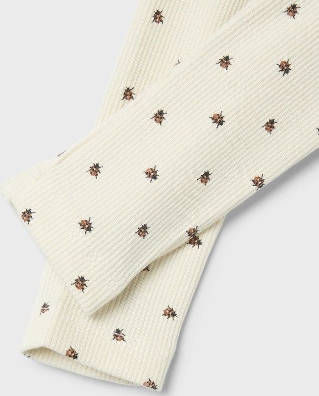 Print - Legging - Zwart - Elastische Taille, Slim Fit