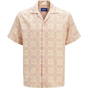 Jack & Jones - Jorhydra Noto - Overhemd - Blauw Dessin - Korte Mouwen