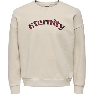 Only Trui Onlwallis O-neck Print Box Cs 15348827 Pumice Stone/eternity Dames