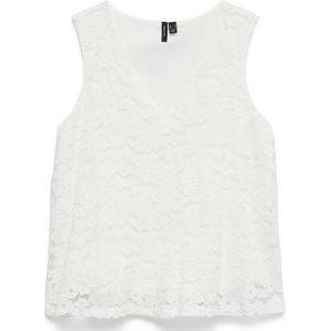 Blouse - V-Hals - Mouwloos - Kanten Detail - Polyester