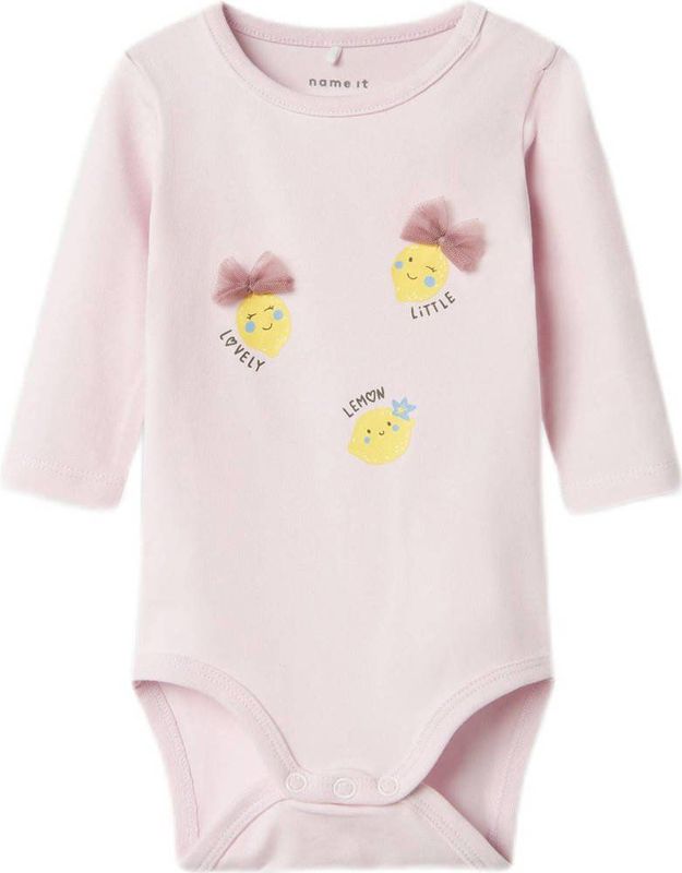 NAME IT - Romper - Lichtroze/Gele - Katoen/Elastaan