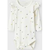 NAME IT - Romper - Offwhite Geel - Katoen - Ruches