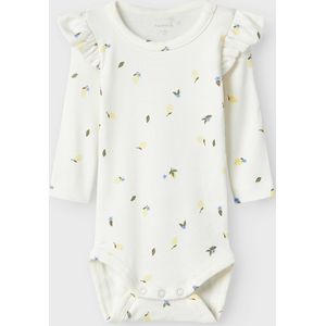 NAME IT - Romper - Offwhite Geel - Katoen - Ruches