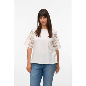 Top - Zwart - Katoen - Kanten Detail - Loose Fit