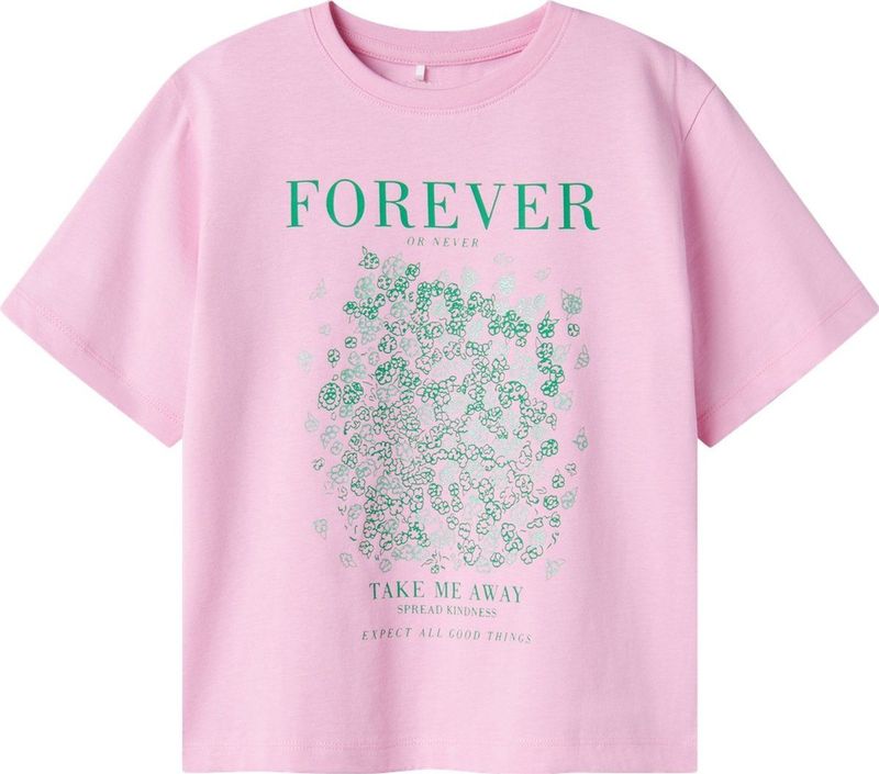 Top - Multicolor - Jersey - Korte Mouwen - Ronde Hals