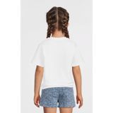 Regular Fit - T-shirt - Zwart - Jersey - Korte Mouwen, Ronde Hals, Pailletten, Glitter Detail