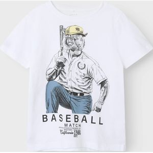 Name It - NkmDoy - T-Shirt - Bright White/Spring - Katoen