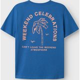 NAME IT KIDS - NKMFEMMEL - T-shirt - Blauw - 100% Katoen