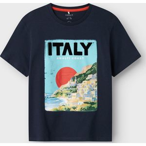 NAME IT KIDS - T-shirt - Donkerblauw - Katoen - Korte Mouwen