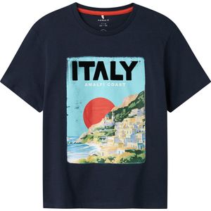 NAME IT KIDS - T-shirt - Donkerblauw - Katoen - Korte Mouwen