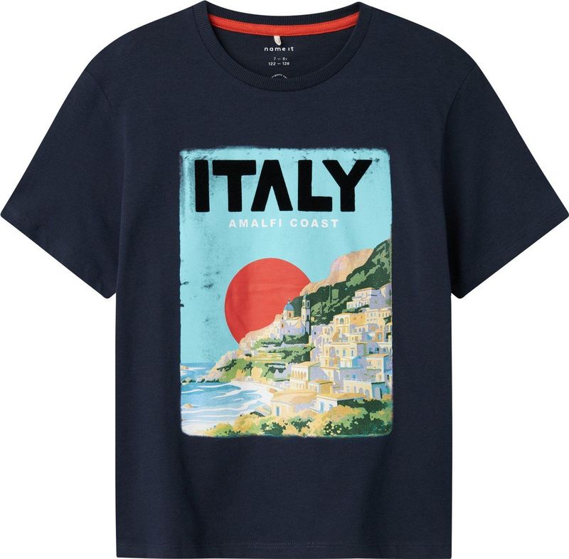 NAME IT KIDS - T-shirt - Donkerblauw - Katoen - Korte Mouwen