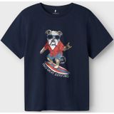 T-shirt - Regular Fit - Jacquard - Korte Mouwen