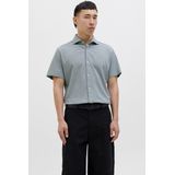 JACK & JONES PREMIUM - Overhemd - Katoen - Korte Mouwen - Widespread Kraag