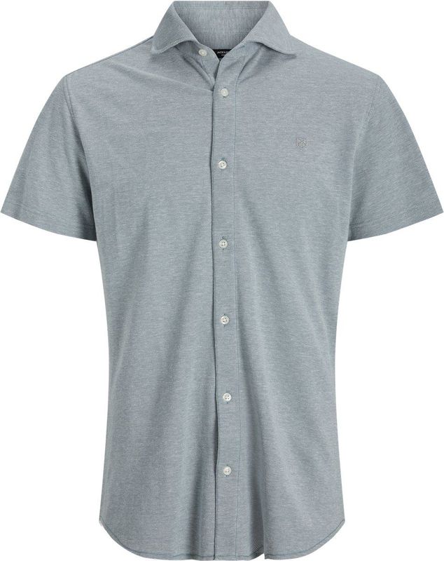 JACK & JONES PREMIUM - Overhemd - Katoen - Korte Mouwen - Widespread Kraag