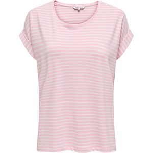 ONLY T-Shirt "ONLMOSTER STRIPE S/S O-NECK TOP JRS NOOS", mit Aufschlag am Arm