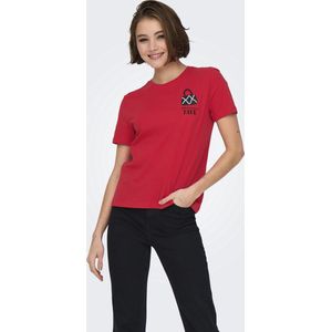 Onlkita - T-shirt - Wit - Korte Mouwen - O-hals - Regular Fit