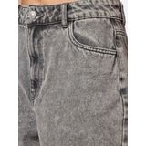 Pieces - PCABBI MW SHORTS NOOS - Korte Broeken - Lichtgrijs Denim - 87% Katoen