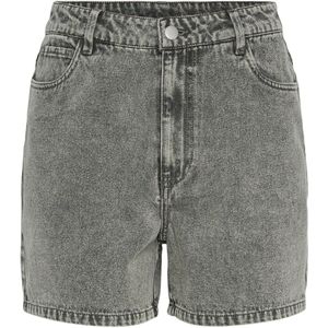 Pieces - PCABBI MW SHORTS NOOS - Korte Broeken - Lichtgrijs Denim - 87% Katoen