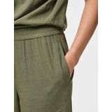 Pieces - Pia Culottebroek - Zwart - 70% Viscose 30% Linnen