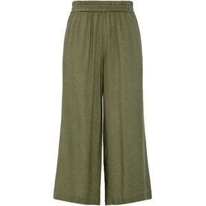 Pieces - Pia Culottebroek - Zwart - 70% Viscose 30% Linnen