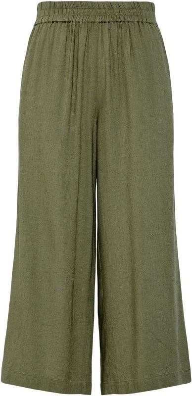 Pieces - Pia Culottebroek - Zwart - 70% Viscose 30% Linnen