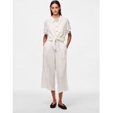 PIECES - PCPia - Blouse - Wit - Klassieke Blouse met Knoopsluiting