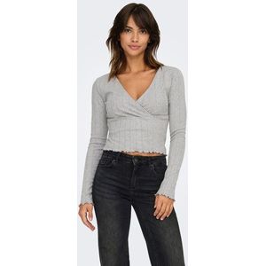 Wikkeltop - V-Hals - Lange Mouwen - Regular Fit - Zachte Jersey