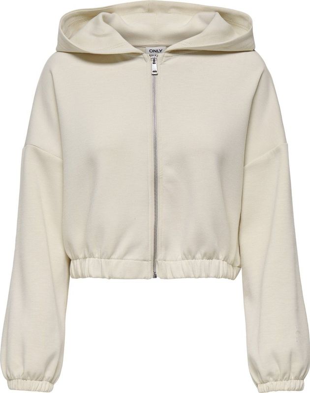 Only - ONLSCARLETT - Hoodie - Birch - Met Capuchon - Ritssluiting