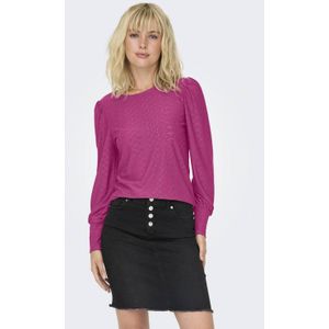 ONLY Dames Onlsandra L/S Puff JRS Noos Top, raspberry rose, L