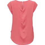 Onlvic - Top - Zwart - O-hals - Korte Mouwen - Ritssluiting - Regular Fit