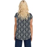 Top - Blauw - Polyester - Ronde Hals - Korte Mouwen