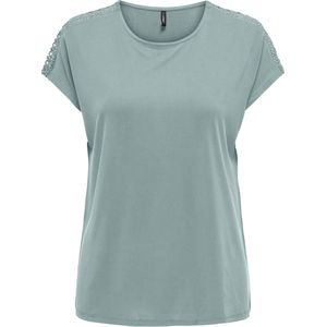ONLY Dames Onlfree Life Capsleeve Lace Top JRS, abyss, S