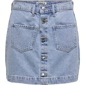 ONLY - Jeansrok - Lichtblauw - Denim - Knoopsluiting - Vrouwelijk