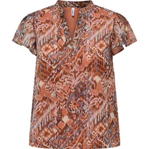 ONLY - Bedrukte Blouse - Rood - Polyester