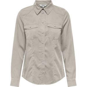 Blouse - Effen - Lyocell - Lange Mouw - Normale Pasvorm