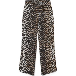 VERO MODA VMJOSIE HW WIDE PANT - Egret Leo - Broek - High Waist - Wijde Pijpen