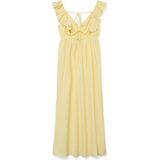 Vmjosie Sl Enkelfrill Dress WVN Ga, geel (pale banana), M