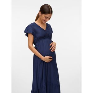 Mlflorence - Zwangerschapsjurk - V-Hals - Enkel Lengte - Regular Fit